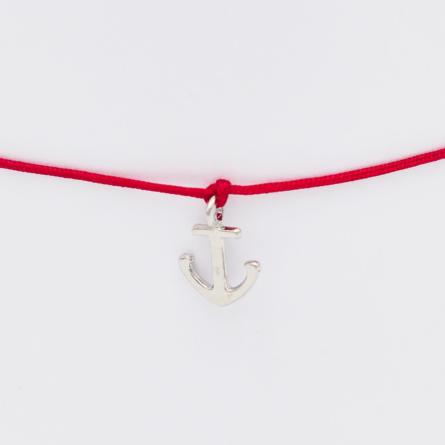 Armband mit Anker Silber und Armband in Rot