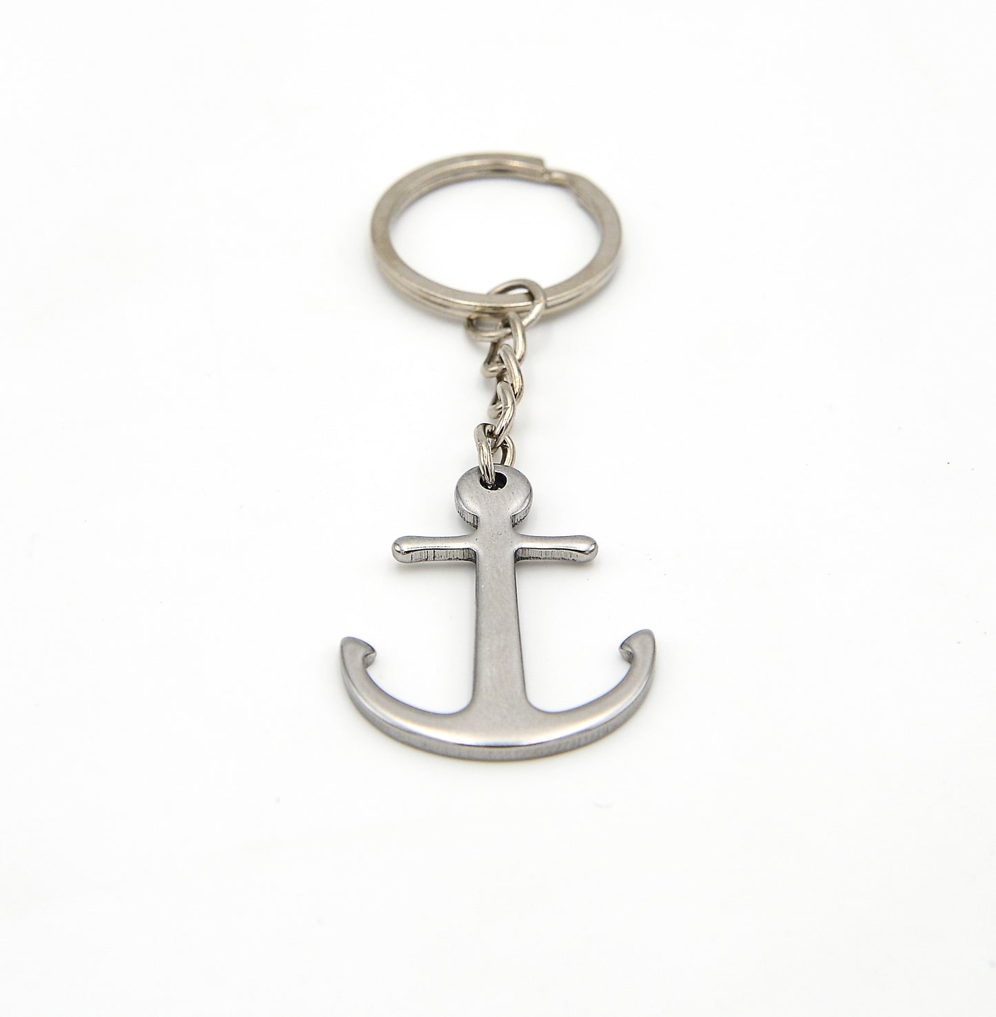 Schlüsselanhänger mit Anker in Silber