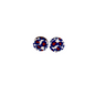 Ohrstecker aus Holz im Leo-Style – Blau & Rot | 15mm | Nickelfrei