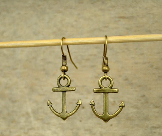 Ohrringe mit Anker Bronze