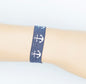 Viele Farben Elastisches Armband + Haargummi mit Ankern in Silber