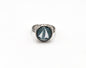 Maritimer Ring in Silber mit Segelboot 12mm