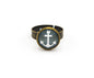 Ring mit Anker und Glasknopf in Bronze 12mm