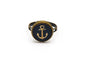 Ring mit Anker aus Holz Farbe Schwarz in Bronze 12mm