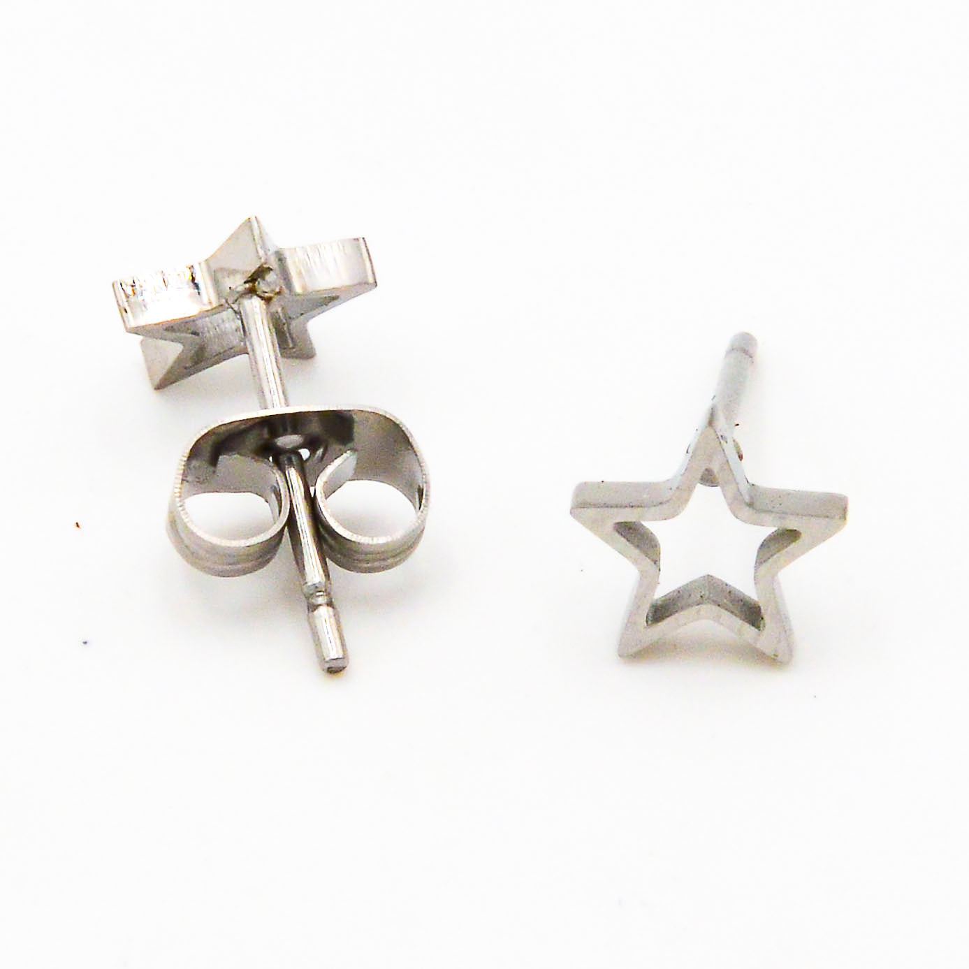 Ohrstecker Stern Silber aus Edelstahl