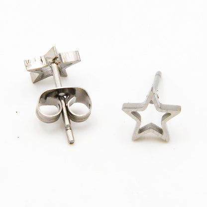 Ohrstecker Stern Silber aus Edelstahl