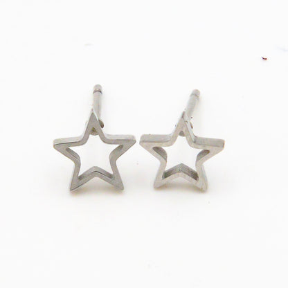 Ohrstecker Stern Silber aus Edelstahl