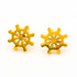 Ohrstecker Steuerrad Gold aus Edelstahl